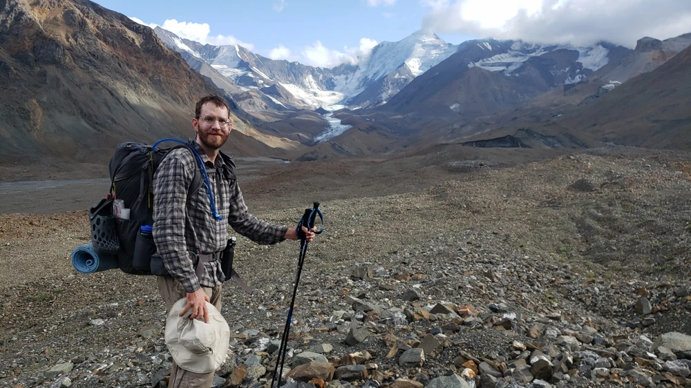 Photographer Tyler W. Green backpacking in Denali National Park